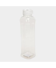 Transparent Plastic Water Bottle – 1 Liter, Slim Design with White Cap, BPA-Free