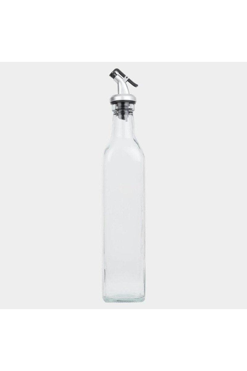 Hitech Sales 500ml Glass Oil Dispenser – Transparent | Leak-Proof, BPA-Free, Easy-Pour Spout for Kitchen Use