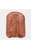 Lucky Charm Women's Brown Polyurethane Backpack - (M566)