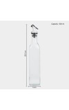 Hitech Sales 500ml Glass Oil Dispenser – Transparent | Leak-Proof, BPA-Free, Easy-Pour Spout for Kitchen Use