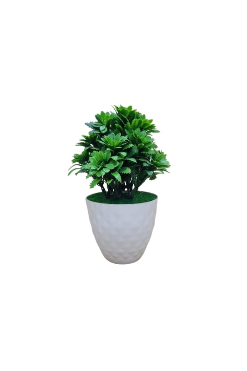 Hitech Artificial Green Bonsai with Pot for Home, Garden and Office Decor