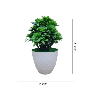 Hitech Artificial Green Bonsai with Pot for Home, Garden and Office Decor