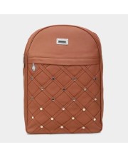 Lucky Charm Women's Brown Polyurethane Backpack - (M566)