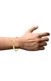 HiTechMart Pure Brass Kada Bracelet – Traditional Open Cuff Bangle for Men & Women