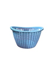 Plastic Fruit Basket with Ventilated Mesh Design – Lightweight Multipurpose Kitchen Storage Basket for Fruits & Vegetables | Durable Open Weave Basket for Home Use (Blue)
