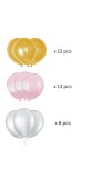 HitechSales Birthday Party Decoration Combo - Happy Birthday Foil Banner (13 Pcs), Latex Balloons (30 Pcs), Ribbon & Small Straw Pipe - Perfect Balloons for Birthday Decoration