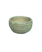 Handwoven Bamboo Basket Bowl – Round Natural Rattan Storage Basket for Kitchen, Tabletop, Fruit, Bread & Home Décor
