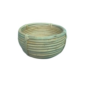Handwoven Bamboo Basket Bowl – Round Natural Rattan Storage Basket for Kitchen, Tabletop, Fruit, Bread & Home Décor
