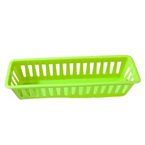 Plastic Basket Organizer – Durable PP Storage Bin with Handles, Stackable & Ventilated – Multi‑Purpose Organizer for Kitchen, Bathroom, Pantry, Office