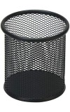 Black Round Mesh Pen Stand Pencil Holder pack of 1 I Desk Organizer for Office, Study & Home (Black)