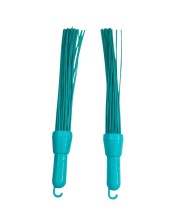 Plastic Kharata Broom for Wet & Dry Cleaning – Durable, Lightweight, and Easy-to-Use Jhadu with Long Handle – Multipurpose Cleaning Brush for Home, Office & Outdoor – Pack of 2 (Blue)