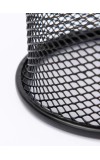 Black Round Mesh Pen Stand Pencil Holder pack of 1 I Desk Organizer for Office, Study & Home (Black)