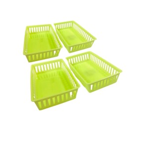 Plastic Storage Basket Self Organizer for Home Kitchen Office Cabinet Shelf Storage Solution (set of 4) Plastic Storage Basket Self Organizer for Home Kitchen Office Cabinet Shelf Storage Solution (set of 4)