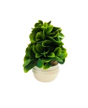 Mini Artificial Green Tree in Pot – Small Faux Plant for Home, Office, Desk Decor – Realistic Tabletop Greenery – Indoor Decorative Plant in White Pot