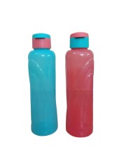 Plastic Bottle - Durable, BPA-Free, Reusable, Leak-Proof, 1L, Eco-Friendly, Travel Friendly, Stylish, Food-Grade, Transparent 1 ltre (set of two) design.