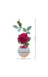 HiTechMart Artificial Rose Flower in White Vase – Realistic Faux Silk Rose with Decorative Pebbles – Home & Office Décor, Gift for Loved Ones HiTechMart Artificial Rose Flower in White Vase – Realistic Faux Silk Rose with Decorative Pebbles – Home & Office Décor, Gift for Loved Ones