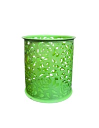 Flower Design Pen Pencil Holder | Light Green Desk Organizer for Office, Study & Home