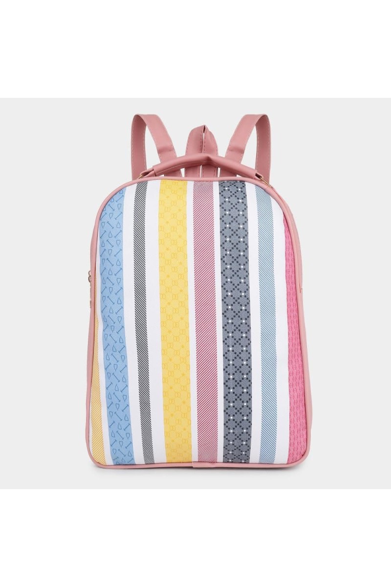 Lucky Charm Women's Pink Polyurethane Backpack - (M650)