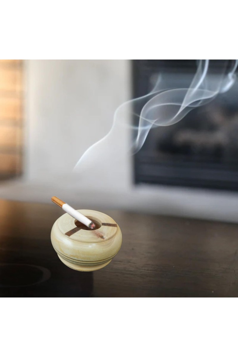 Handcrafted Wooden Ashtray with Lid | Natural Finish | Eco-Friendly & Durable