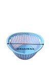 Plastic Fruit Basket with Ventilated Mesh Design – Lightweight Multipurpose Kitchen Storage Basket for Fruits & Vegetables | Durable Open Weave Basket for Home Use (Blue)
