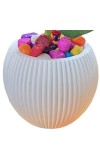 HiTechMart Artificial Rose Flower in White Vase – Realistic Faux Silk Rose with Decorative Pebbles – Home & Office Décor, Gift for Loved Ones HiTechMart Artificial Rose Flower in White Vase – Realistic Faux Silk Rose with Decorative Pebbles – Home & Office Décor, Gift for Loved Ones