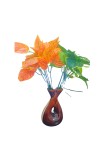 Ceramic Double Face Flower Vase for Living Room, Bedroom & Dining Table | Decorative Glossy Finish Vase for Home Decor & Gifting (Brown Finish)