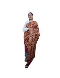 Women’s Traditional Shawl | Soft & Warm Winter Wrap Stole | Elegant Ethnic Design for Casual | Fashion Shawl for Women (Maroon)
