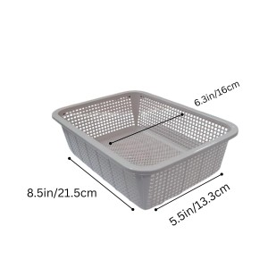 Plastic Storage Basket set of 3 | Multipurpose Rectangular Organizer Basket for Kitchen, Bathroom, Office & Home for daily use.