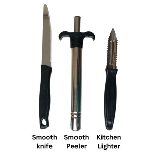 3-in-1 Kitchen Utility Set – S.S Peeler, Gas Lighter, and Veg Knife – Must-Have Tools for Every Kitchen 3-in-1 Kitchen Utility Set – S.S Peeler, Gas Lighter, and Veg Knife – Must-Have Tools for Every Kitchen