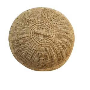 Handmade Natural Cane Basket | Round Bamboo Storage Basket for Fruits, Vegetables & Decor, Beter Jhuri