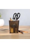 Wooden Pen Holder Stand – Pencil Cup, Makeup Brush Holder, Desk Organizer for Office, Home Decor & Art Supplies Storage