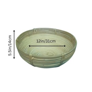 Round Bamboo Basket – Natural Woven Serving & Storage Basket for Fruit, Bread & Home Décor (set of 2) Round Bamboo Basket – Natural Woven Serving & Storage Basket for Fruit, Bread & Home Décor (set of 2)