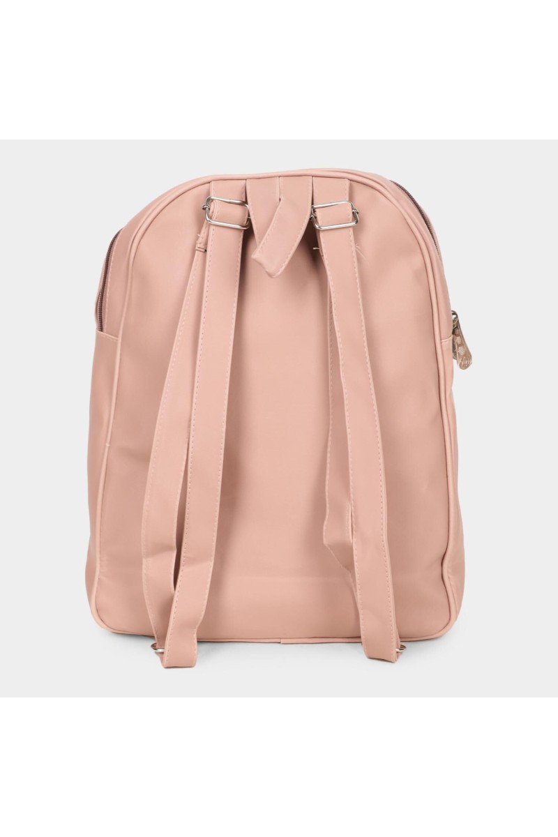 Brink Women's Pink Polyurethane Backpack - (M532)