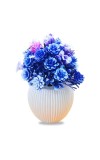 HiTechMart Artificial Flower Arrangement in Vase – Lifelike Blue & Purple Faux Bouquet for Home Décor, Office, Living Room, Table Centerpiece, and Gift – Elegant & Maintenance-Free