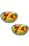 Round Bamboo Basket – Natural Woven Serving & Storage Basket for Fruit, Bread & Home Décor (set of 2)