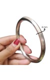 HiTechMart Stainless Steel Kada Bracelet - Unisex Sikh Kara Bangle for Men & Women