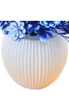 HiTechMart Artificial Flower Arrangement in Vase – Lifelike Blue & Purple Faux Bouquet for Home Décor, Office, Living Room, Table Centerpiece, and Gift – Elegant & Maintenance-Free