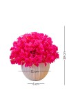 HiTechMart Artificial Rose Flower Arrangement in Vase – Lifelike Hot Pink Faux Roses for Home Décor, Office, Living Room, Table Centerpiece, and Gift – Elegant & Maintenance-Free
