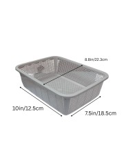Plastic Storage Basket set of 3 | Multipurpose Rectangular Organizer Basket for Kitchen, Bathroom, Office & Home for daily use.
