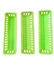 Plastic Basket Organizer – Durable PP Storage Bin with Handles, Stackable & Ventilated – Multi‑Purpose Organizer for Kitchen, Bathroom, Pantry, Office