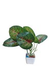 Artificial Indoor Leaf Plant with Pot – Realistic Faux Greenery, No Maintenance, Perfect for Home, Office or Shelf Décoration.