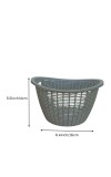 Plastic Fruit Basket with Ventilated Mesh Design – Lightweight Multipurpose Kitchen Storage Basket for Fruits & Vegetables | Durable Open Weave Basket for Home Use (Grey). (Grey)