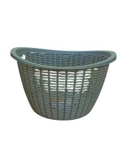 Plastic Fruit Basket with Ventilated Mesh Design – Lightweight Multipurpose Kitchen Storage Basket for Fruits & Vegetables | Durable Open Weave Basket for Home Use (Grey). (Grey)