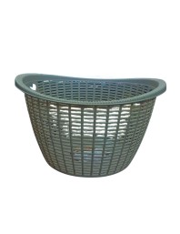 Plastic Fruit Basket with Ventilated Mesh Design – Lightweight Multipurpose Kitchen Storage Basket for Fruits & Vegetables | Durable Open Weave Basket for Home Use (Grey). (Grey)