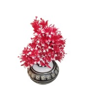 Artificial Flower Bunch with Designer Pot | 12.5 x 6.5 Inches Decorative Faux Floral Vase for Home, Office & Gift Use