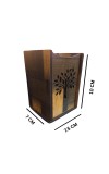 Wooden Pen Holder Stand – Pencil Cup, Makeup Brush Holder, Desk Organizer for Office, Home Decor & Art Supplies Storage