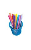 Blue Round Mesh Pen Stand Pencil Holder I Desk Organizer for Office, Study & Home | Desk Organizer for Office, Study & Home (Blue)