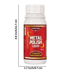 Metal Polish Liquid 100 ml – Multipurpose Cleaner for Brass, Copper, Silver & Stainless Steel | Restores Shine & Removes Tarnish