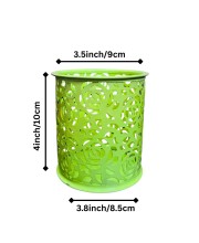 Flower Design Pen Pencil Holder | Light Green Desk Organizer for Office, Study & Home Flower Design Pen Pencil Holder | Light Green Desk Organizer for Office, Study & Home