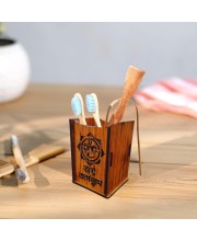 Wooden Pen Holder Stand – Pencil Cup, Makeup Brush Holder, Desk Organizer for Office, Home Decor & Art Supplies Storage Wooden Pen Holder Stand – Pencil Cup, Makeup Brush Holder, Desk Organizer for Office, Home Decor & Art Supplies Storage